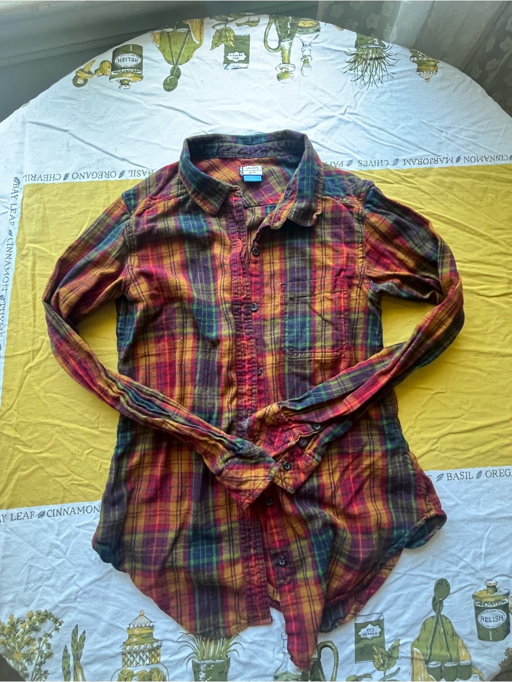Women's Multicolor Plaid Button-Down Shirt - Casual Collared Top Slim Fit